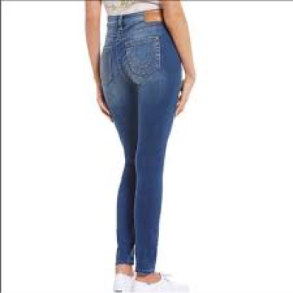 True Religion Jennie Mid Rise, Curvy Perfect Skinny Jean, 27x28, NWT $189 MSRP